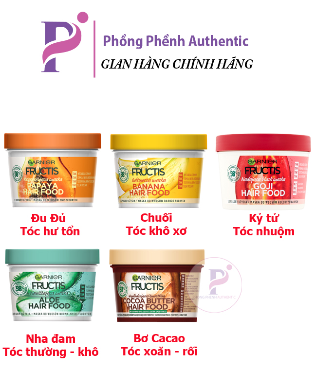 Vui lòng mua hàng tại Shop mới PHONGPHENHAUTH -Kem ủ tóc đa công dụng Garnier Fructics Hair Food 390ml