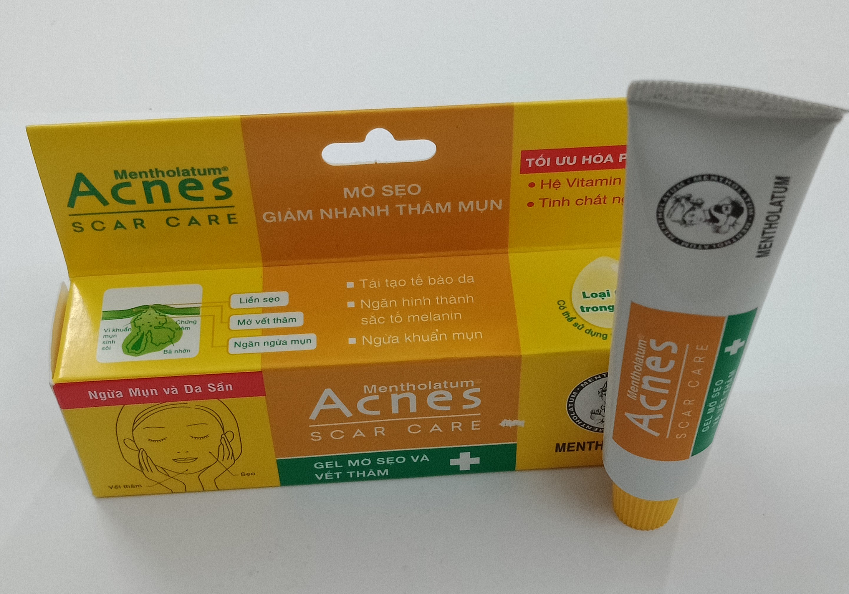 Kem bôi ngừa mụn và da sần ACNES với tinh chất nghệ làm mờ sẹo và giảm nhanh thâm mụn ( tuýp 12g, màu vàng)