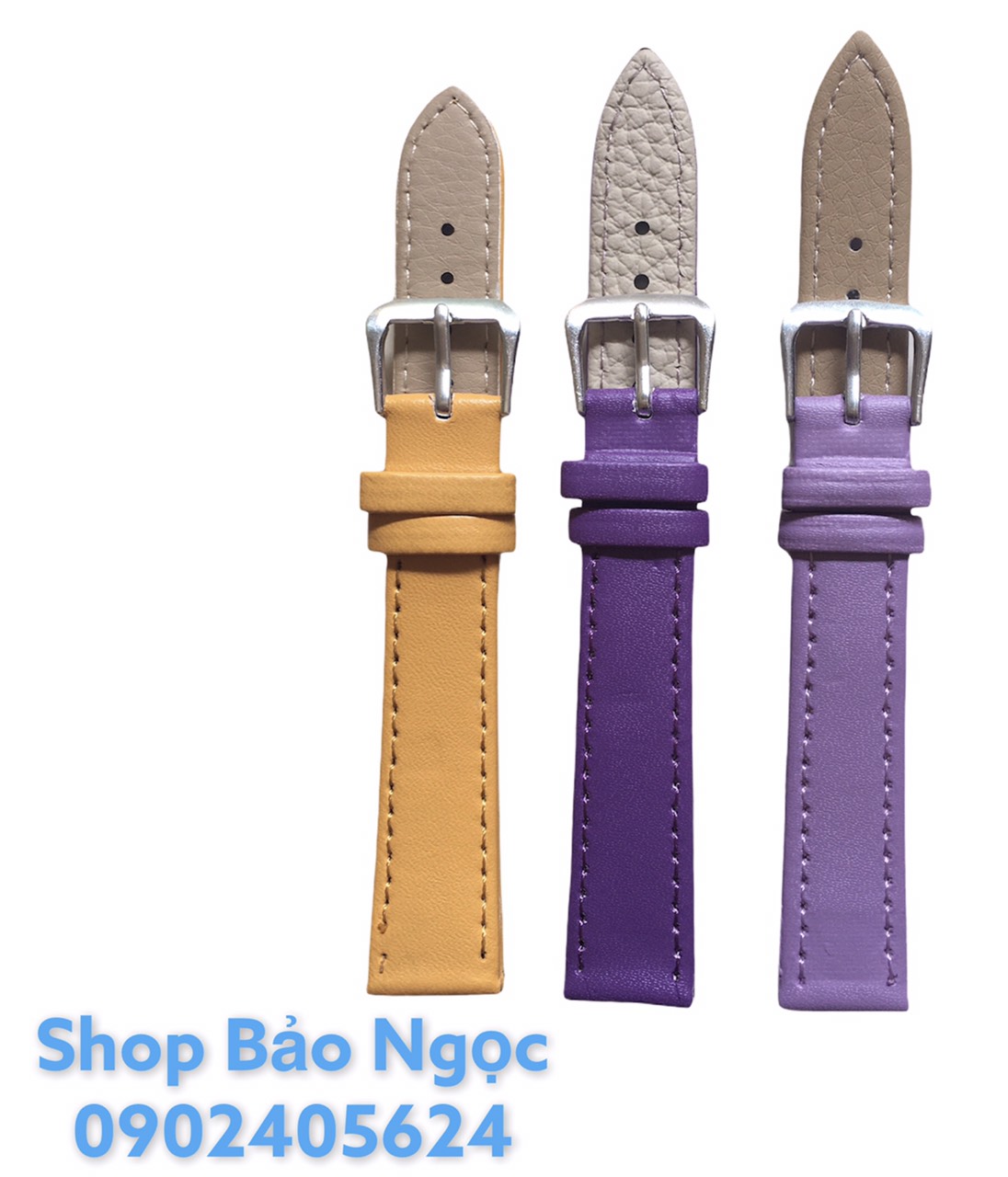 Dây da các màu thay dây da đồng hồ size 10-12-14-16-18-20