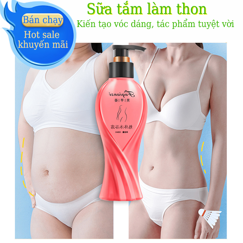 Sữa tắm nữ giảm cân sữa tắm làm thon 330ml Sữa tắm giảm béo giảm cân toàn thân kem tan mỡ toàn thân giảm mỡ bụng cực mạnh Sữa tắm giảm béo thuốc giảm cân hiểu quả an toàn cân cho người khó giảm detox giảm cân
