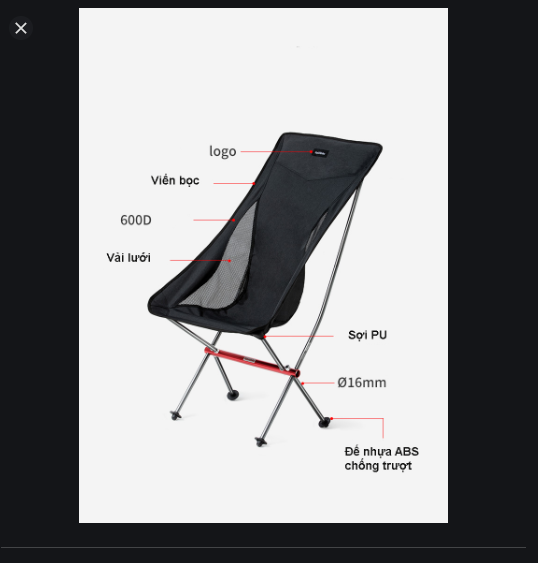 Ghế xếp Inox có lưng tựa cao cấp NatureHike NH18Y060-Z