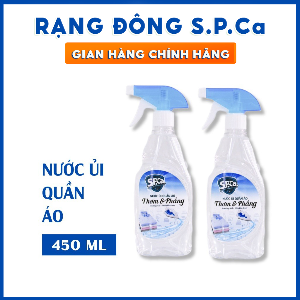 Nước xịt thơm phẳng quần áo spca 450ml lưu hương lâu giúp làm thơm phẳng, khử trùng, khử mùi ẩm mốc