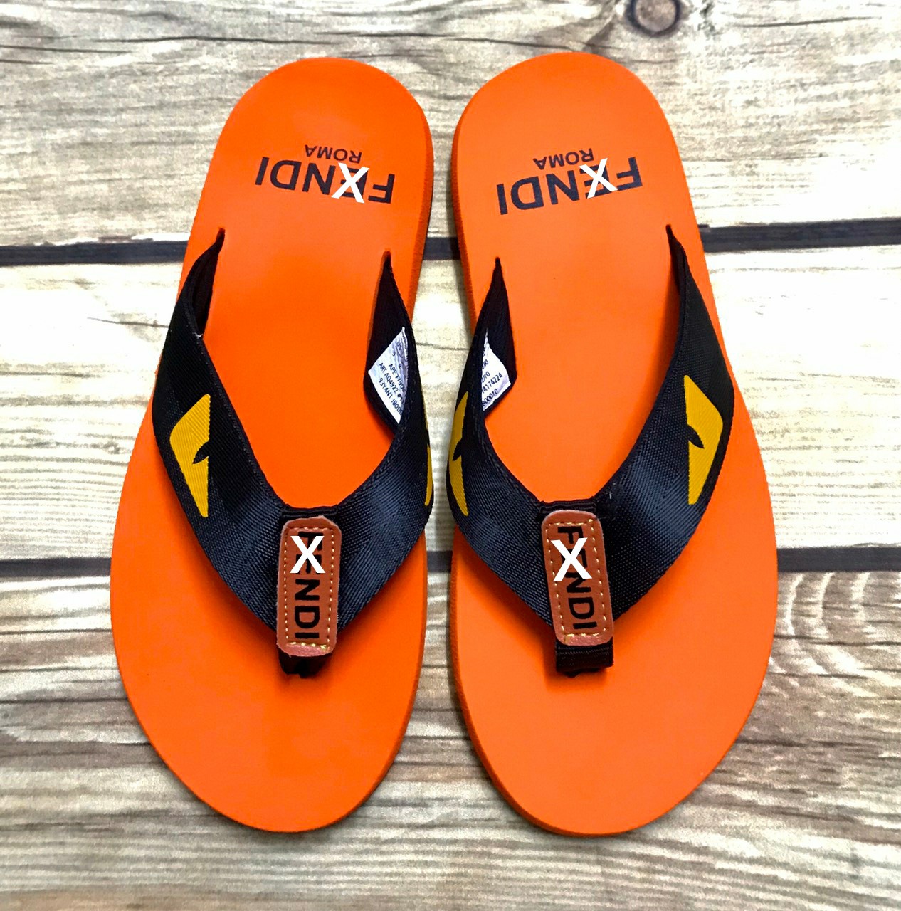 [HCM]Dép kẹp nam FD mắt cáo thời trang cam