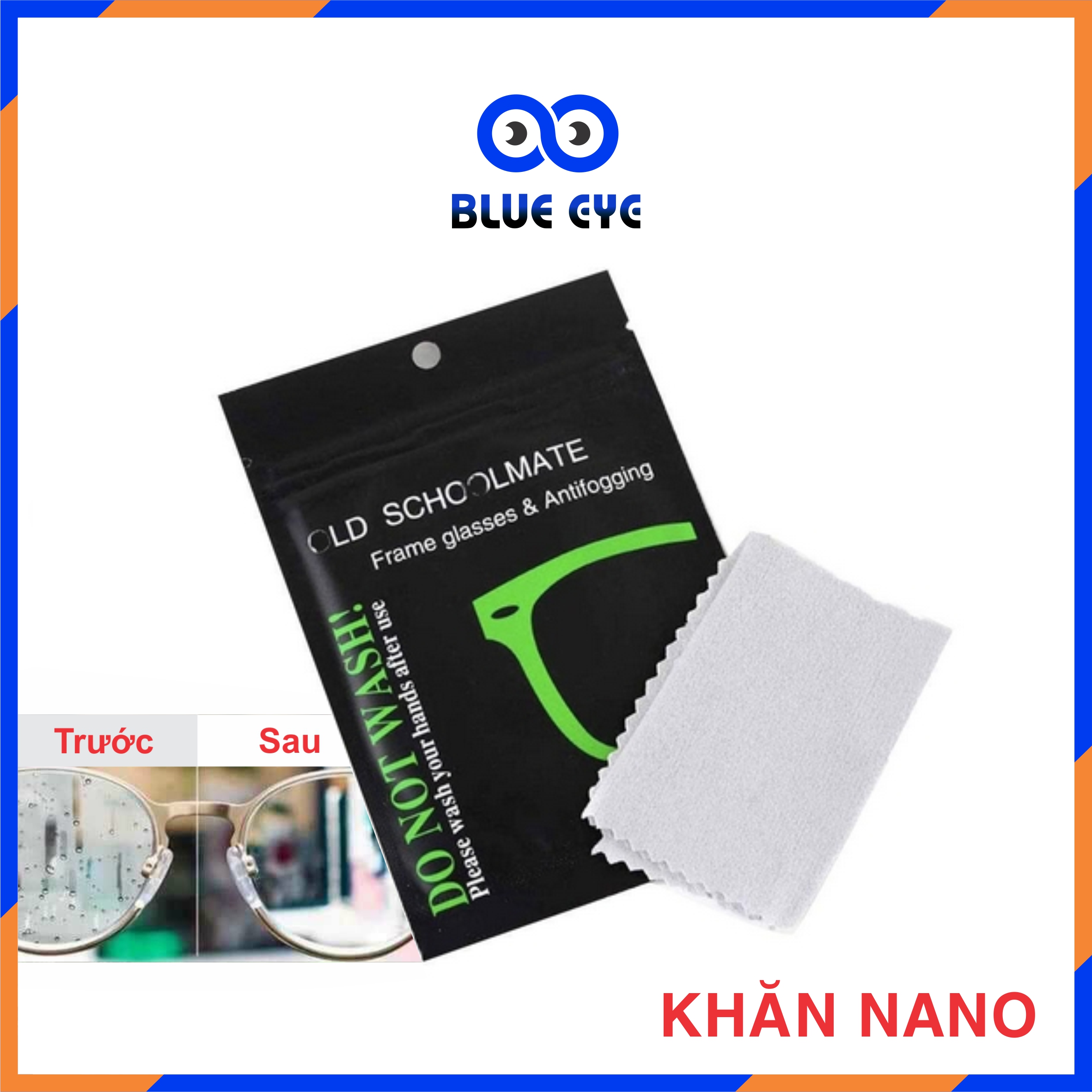 [HCM]Khăn lau kính nano chống bám hơi nước - chống sương mờ kính khi đeo khẩu trang