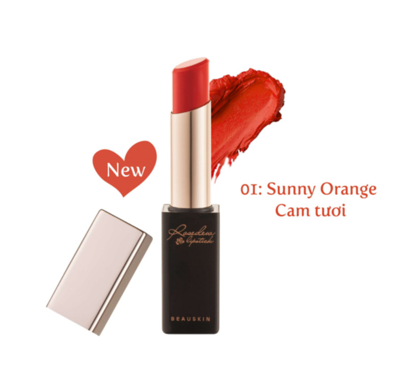 Son lì beauskin rosedew matte creamy lipstick 01