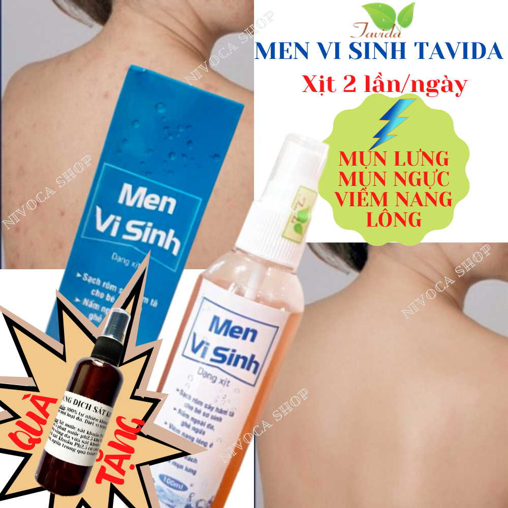 Men vi sinh tavida hết mụn lưng, viêm nang lông, mẩn ngứa