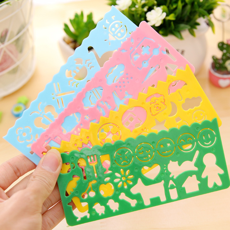 Thước kẻ nhựa tạo hình dễ thương - Thước họa sĩ cho bé