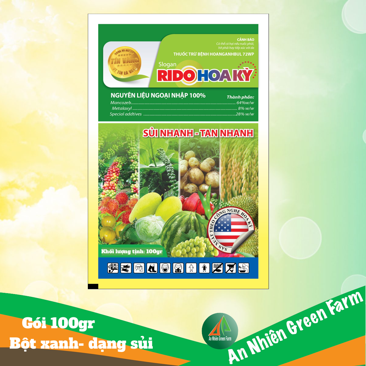 Rido hoa kỳ sủi xanh