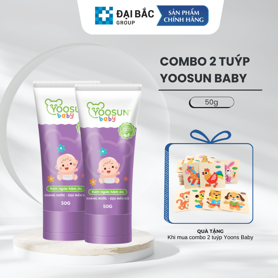 Combo 2 tuýp kem ngăn ngừa hăm da, dịu mẩn ngứa YOOSUN BABY 50gr/tuýp