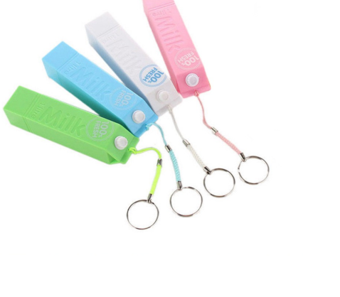 Sạc dự phòng mini sạc nhanh tiện lợi 2600 mAh hình hộp sữa