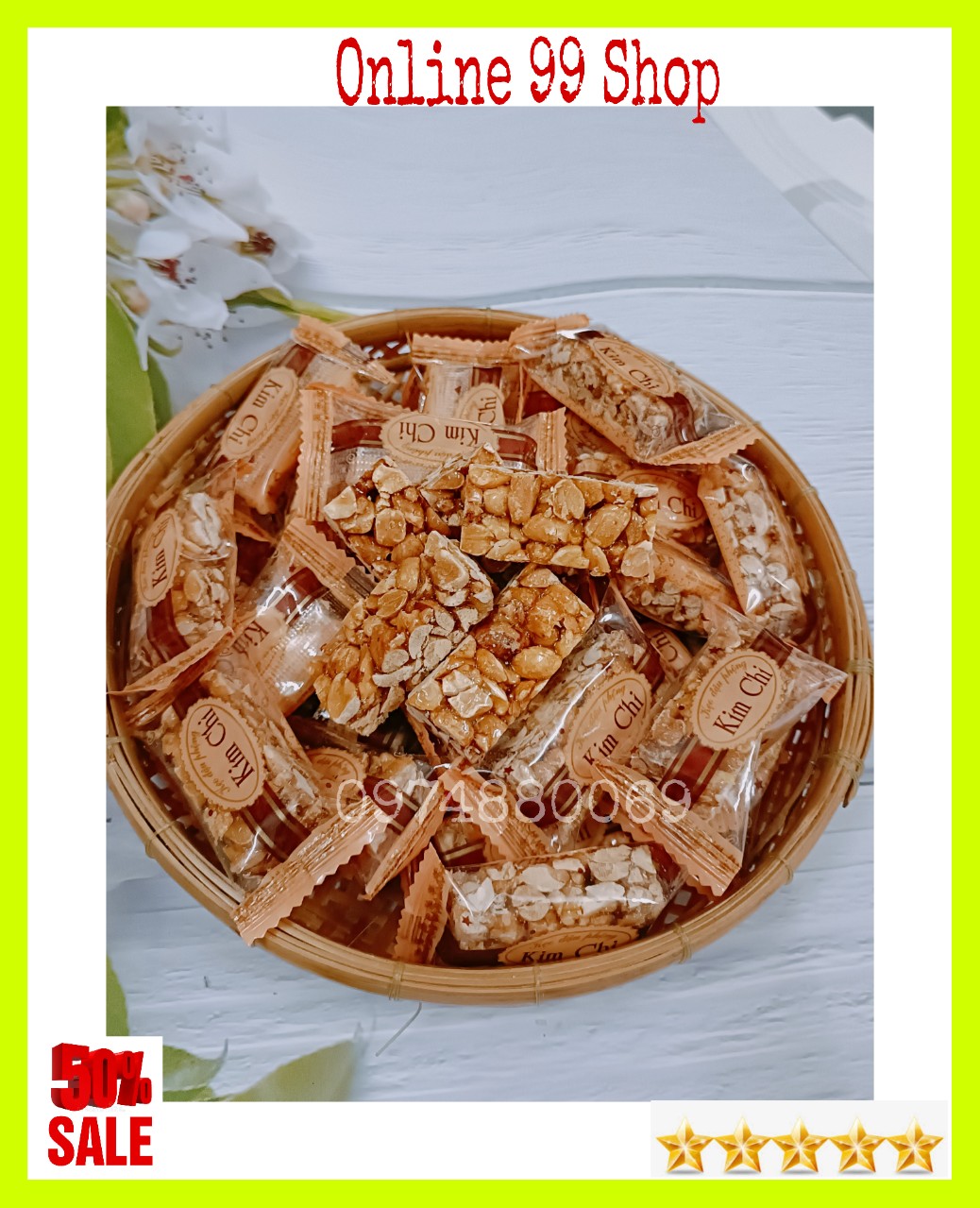 (FREESHIP) 1kg kẹo đậu phộng ( thèo lèo) giòn béo- ONLINE 99 SHOP