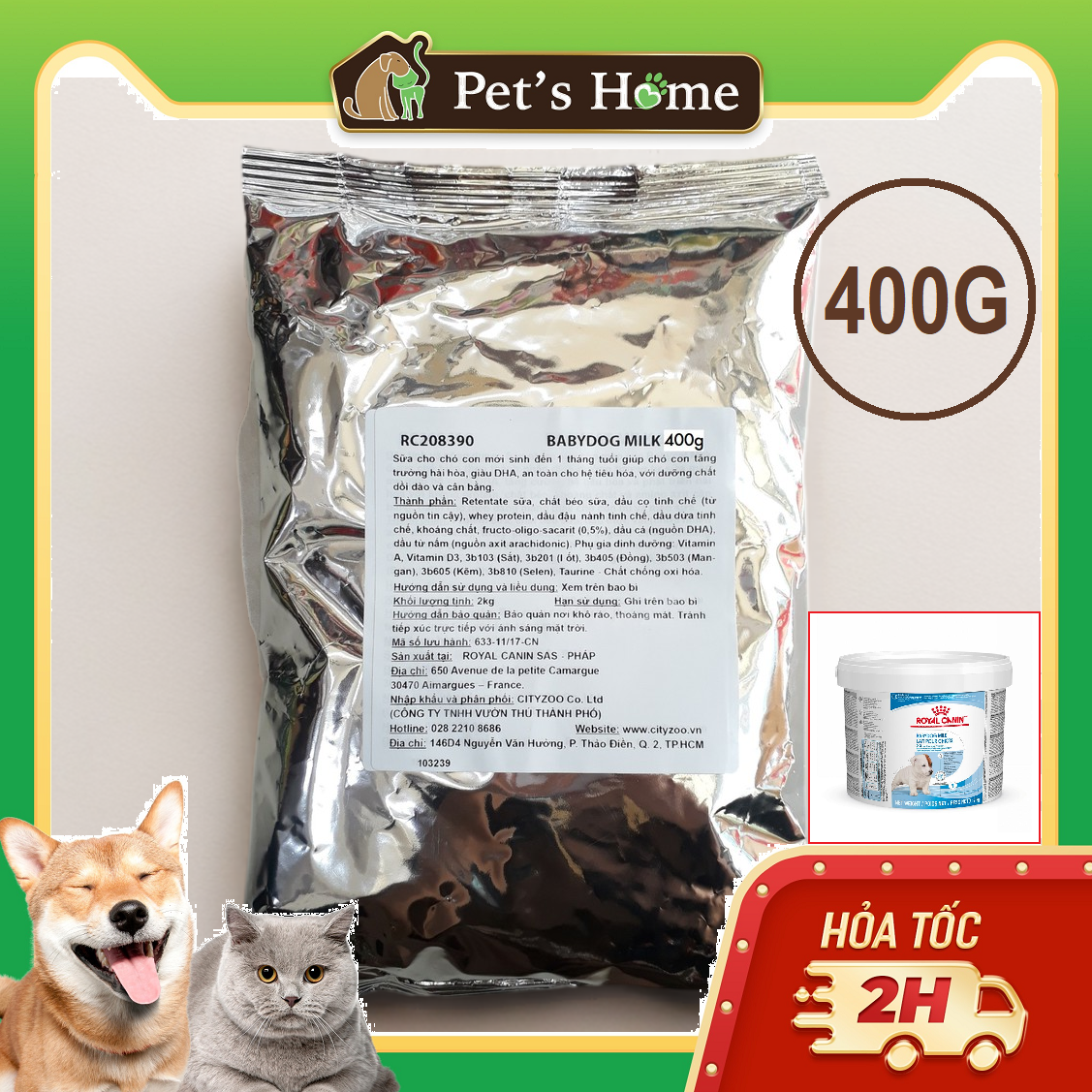 Sữa cho chó con Royal Canin BabyDog Milk