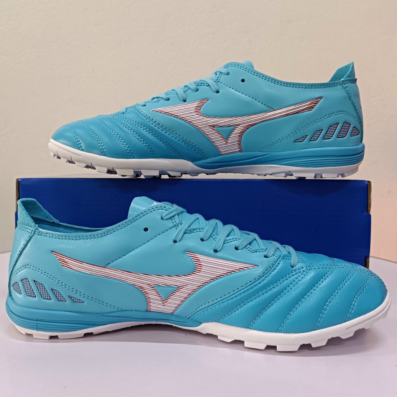 Giày bóng đá mizuno morelia neo iii pro as xanh da tf