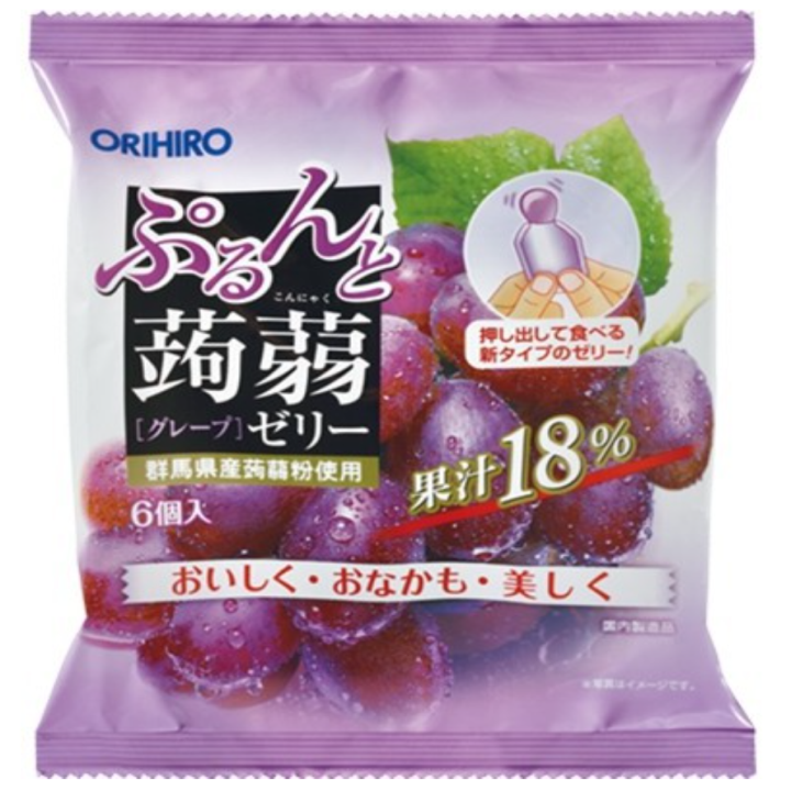 Thạch trái cây Orihiro vị nho tím - gói 120g