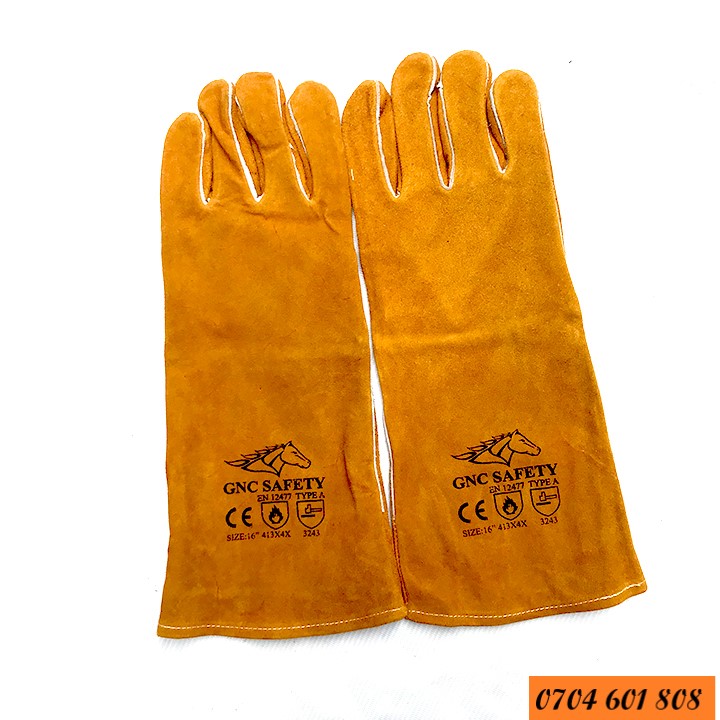 Găng Tay Hàn GNC Safety Bao tay hàn da lộn, chống cháy, chịu nhiệt/tia lửa văng bắn, lớp lót chống hầm bí