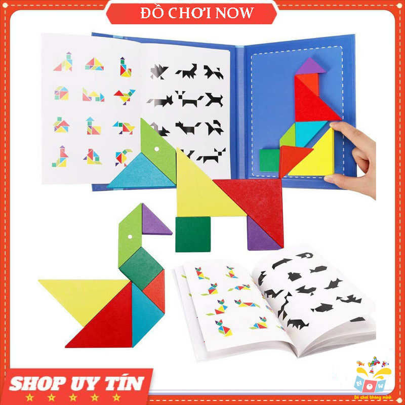 Đồ chơi tangram có nam châm, Xếp hình trí uẩn thông minh sáng tạo