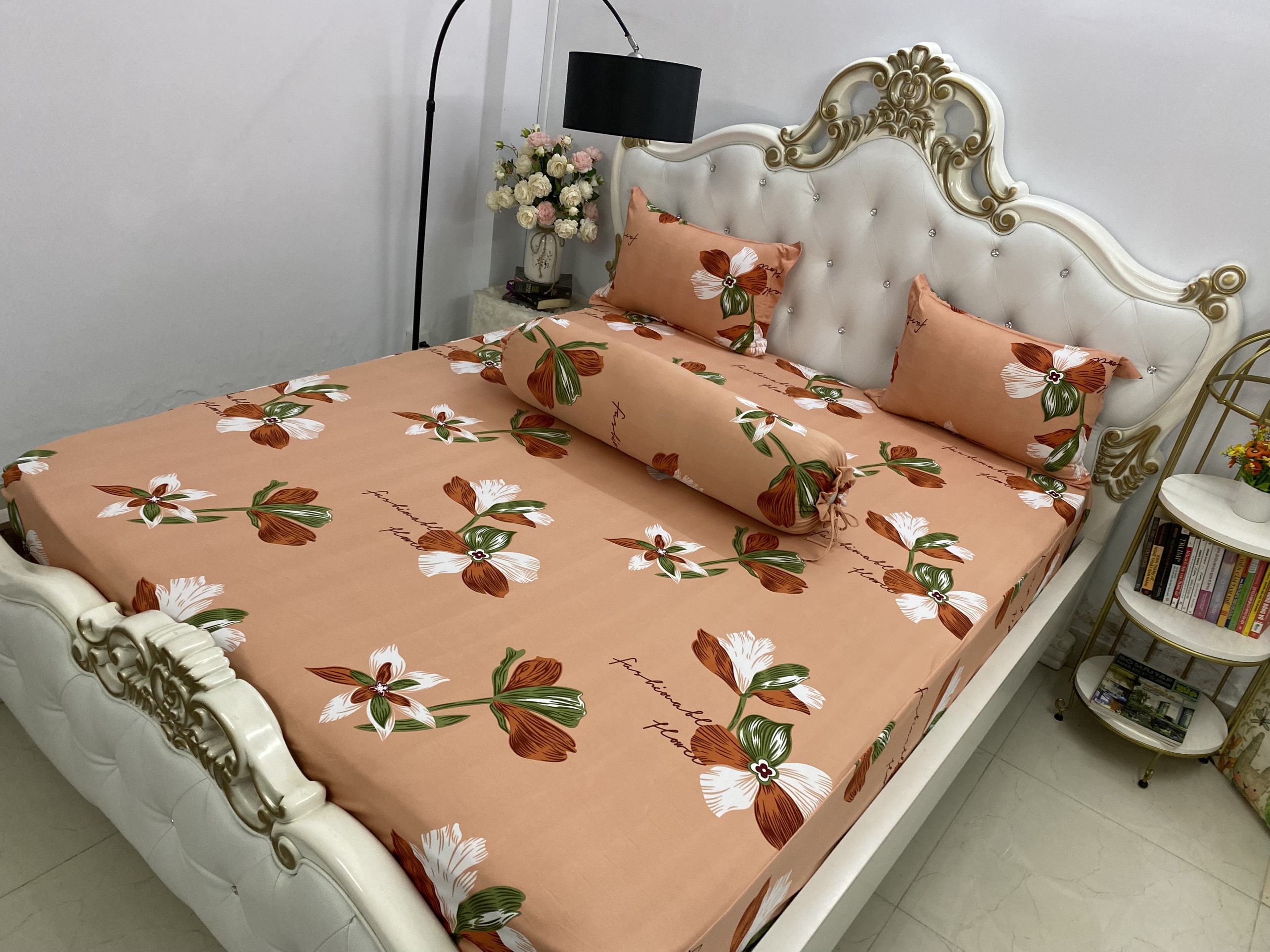 [HCM]Bộ drap thun Hàn Quốc mát lạnh { 4 món } khách nhớ chọn size thiết kế họa tiết trang nhã được bày trí tinh tế thể hiện vẻ sang trọng