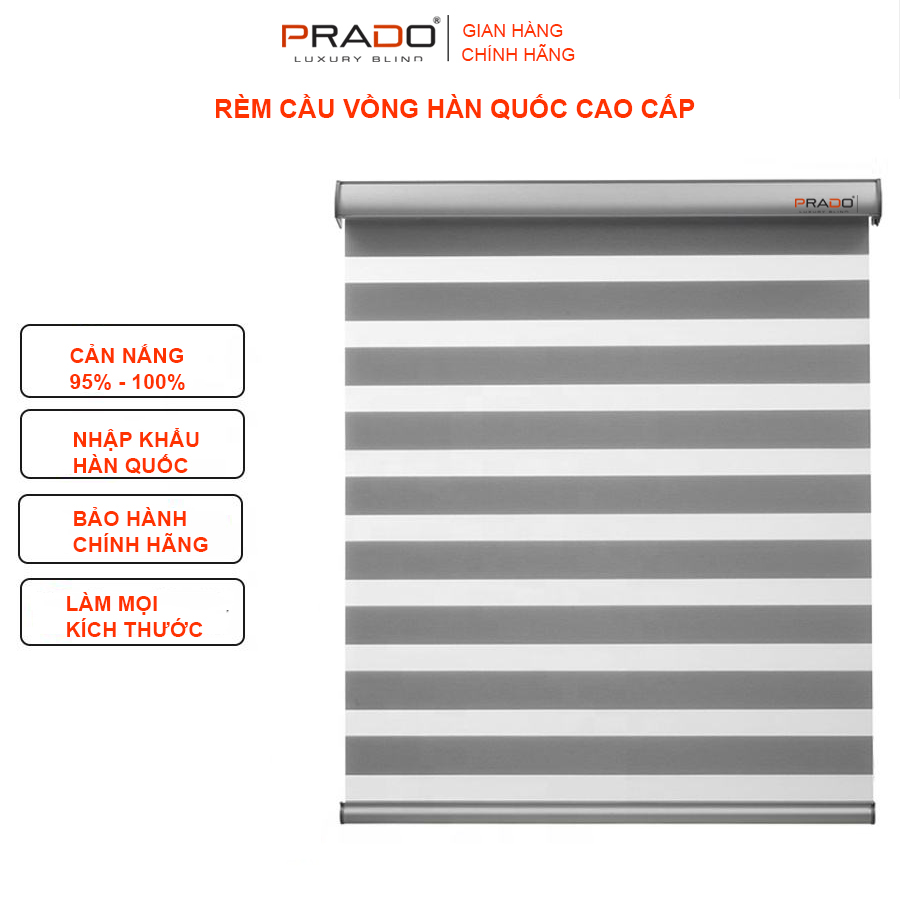 Rèm cuốn cầu vồng hàn quốc loại cao cấp prado cản sáng tốt 95-100% che nắng cửa sổ phòng ngủ phòng khách mọi kích thước