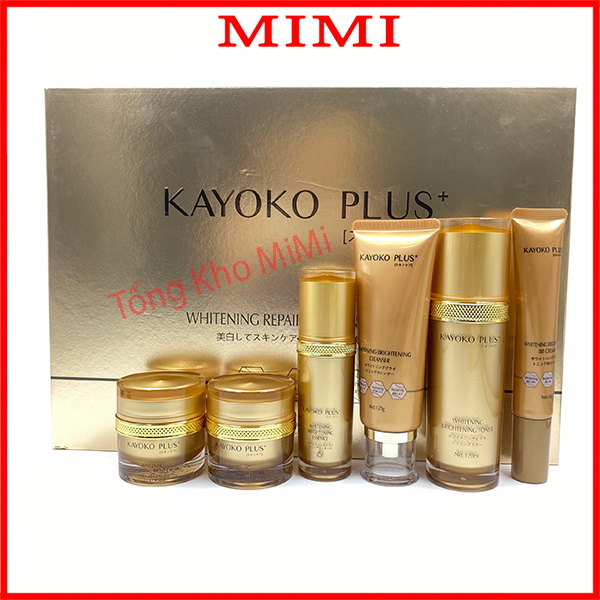 Bộ Mỹ Phẩm Kayoko Plus+ Vàng 6in1 [ Mua 1 tặng 1 ] ( tặng máy massage) Xóa Mờ Nám Tàn Nhang Dưỡng Trắng Da Tổng Khi MiMi