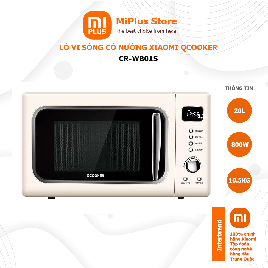 Lò nướng lò vi sóng Xiaomi Qcooker CR-WB01S lò vi sóng 20L siêu tiện ích vừa làm lò nướng bánh vừa làm lò vi sóng