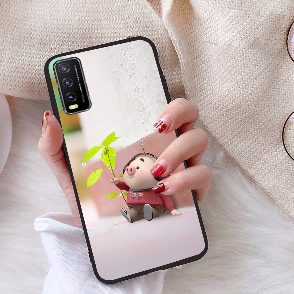 Ốp lưng Vivo Y20 viền dẻo TPU BST Pig Cute