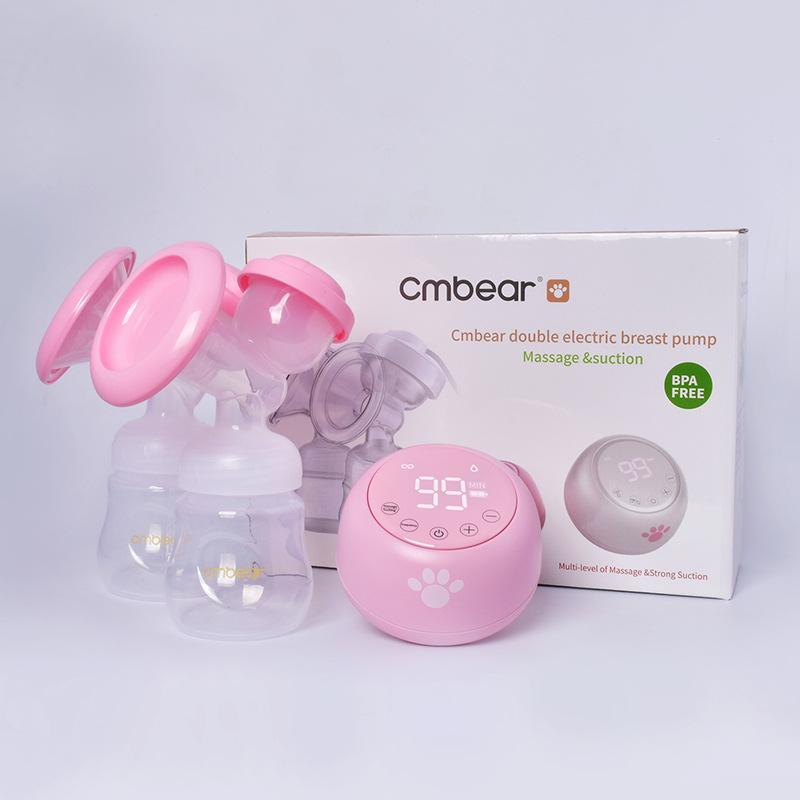 Máy hút sữa điện đôi Cmbear có matxa, có pin sạc, 9 cấp độ hút cực mạnh ZRX-0628