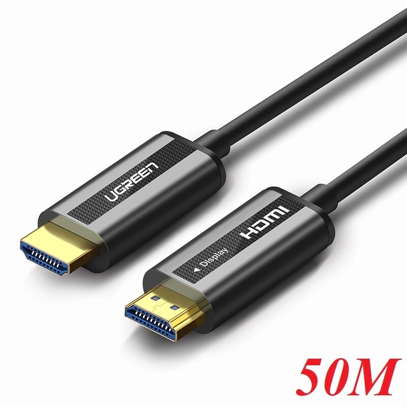 Ugreen 50219 50m màu đen cáp tín hiệu hdmi chuẩn 2.0 sợi quang cao cấp hd132