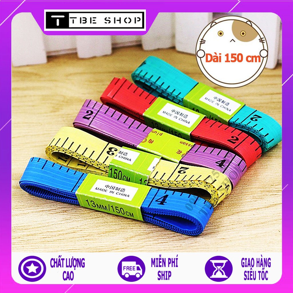 Thước dây 1.5m đo 3 vòng nhiều màu sắc