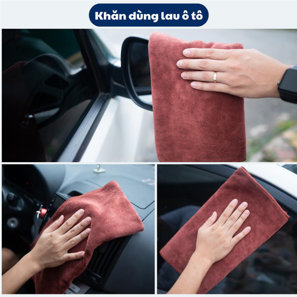 Khăn lau đa năng KT 30x30cm,40x40cm ,Hình vuông Có móc treo làm nail làm móng lau ô tô bàn kính