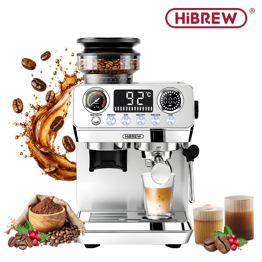 Máy Pha Cà Phê HiBREW H7 LITE - Máy Pha Cafe Hạt Bán Tự Động, Espresso Latte Cappuccino Chính Hãng