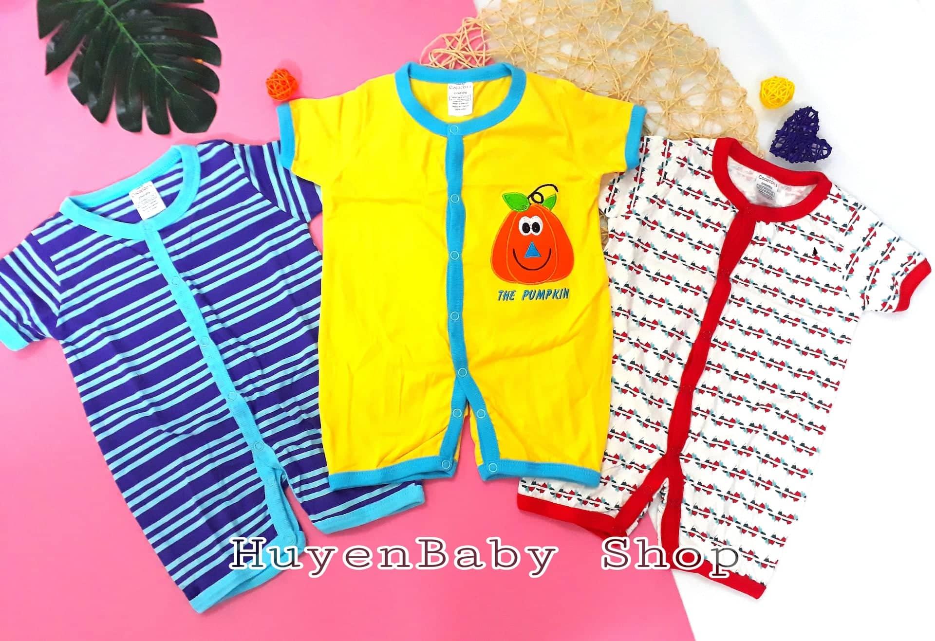 Set 3 body đùi cho bé trai hàng Việt Nam nguyên túi cúc từ 3-24 tháng, rompers, jumpsuits