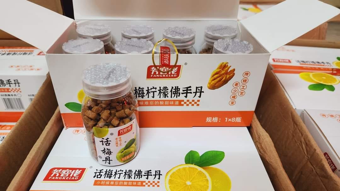 Xí Muội Chanh Hộp 8 hũ nhỏ bên trong .