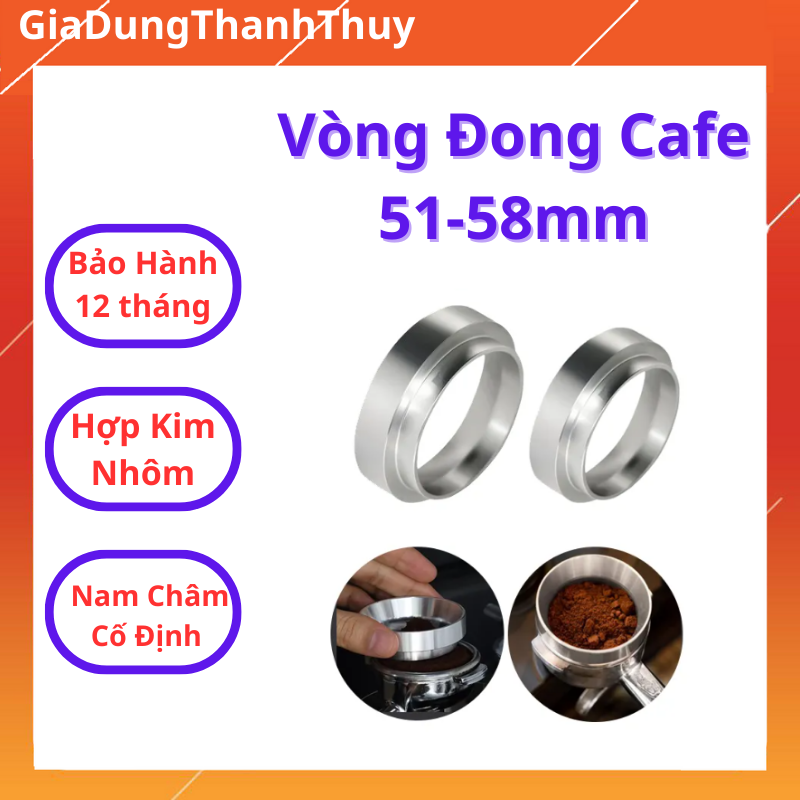 Vòng đong cà phê, Phễu đong cafe bằng hợp kim nhôm 51-53-58mm