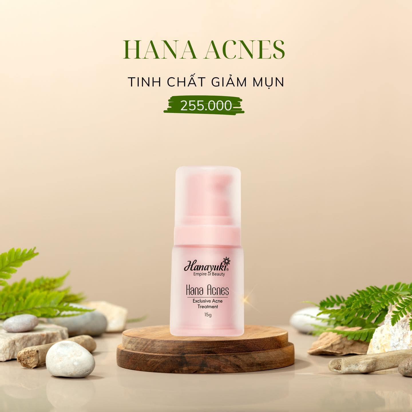 [HCM][Chính hãng-Date 2026] SERUM MỤN MINI HANAYUKI 15g -HANA ACNES MINI