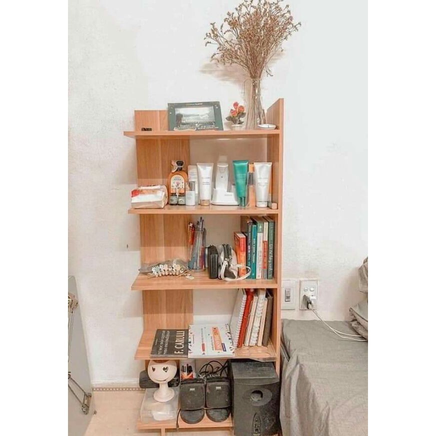 Kệ sách gỗ 5 tầng - kệ gỗ góc tường