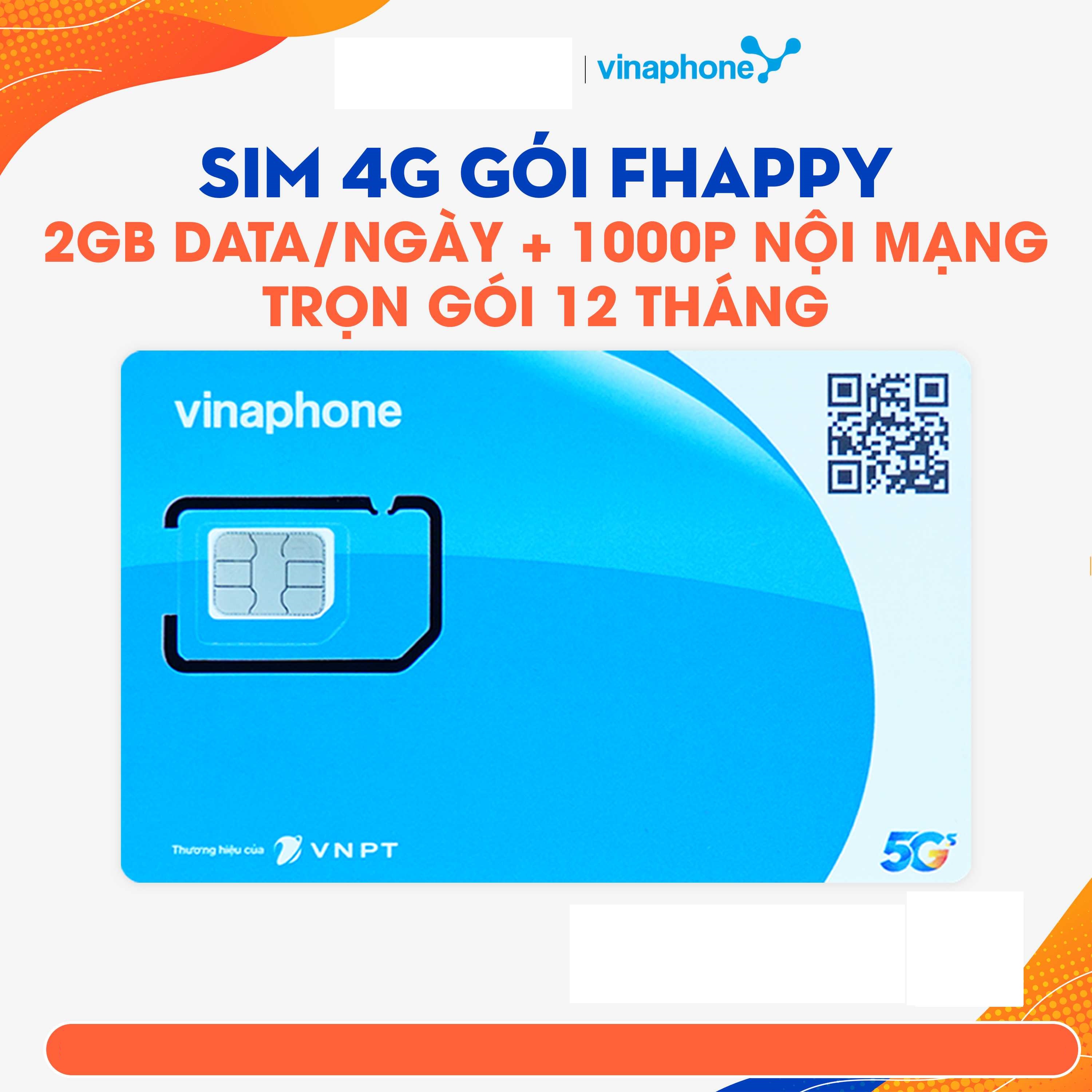 FREESHIP - CHƯA KÍCH HOẠT. SIM 4G Vianphone trọn gói 1 năm Fhappy/D89y/D159v tặng từ 2Gb đến 6Gb ngày, miễn phí phút gọi nội mạng phút gọi ngoại mạng.
