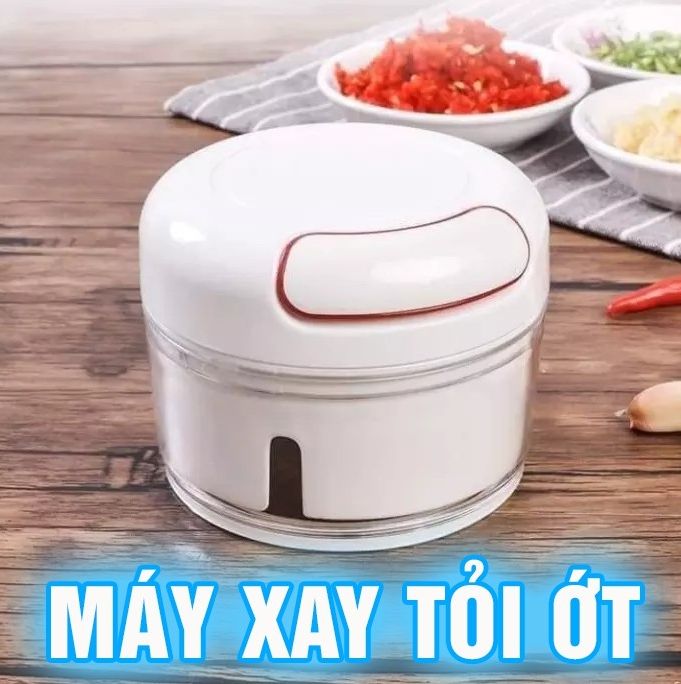 Máy xay tỏi ớt mini , máy xay cầm tay, máy xay đa năng - dụng cụ xay tỏi ớt cầm tay đa năng thế hệ mới xay tỏi ớt kéo tay mẫu mới. máy xay tỏi mini
