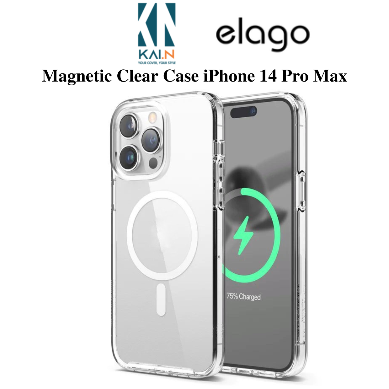Ốp lưng elago clear case hỗ trợ từ tính dành cho iphone 14 pro max / 14 pro / 14 plus / 14 - hàng chính hãng