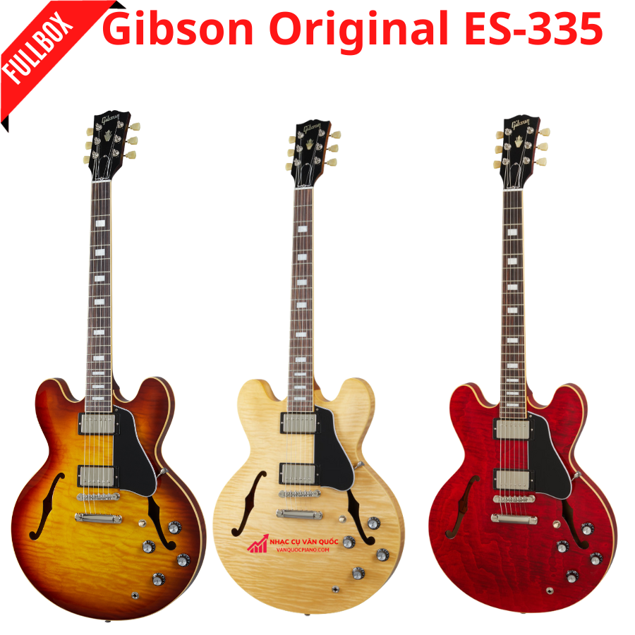Đàn guitar điện gibson original es-335 + tặng kèm phụ kiện yn22
