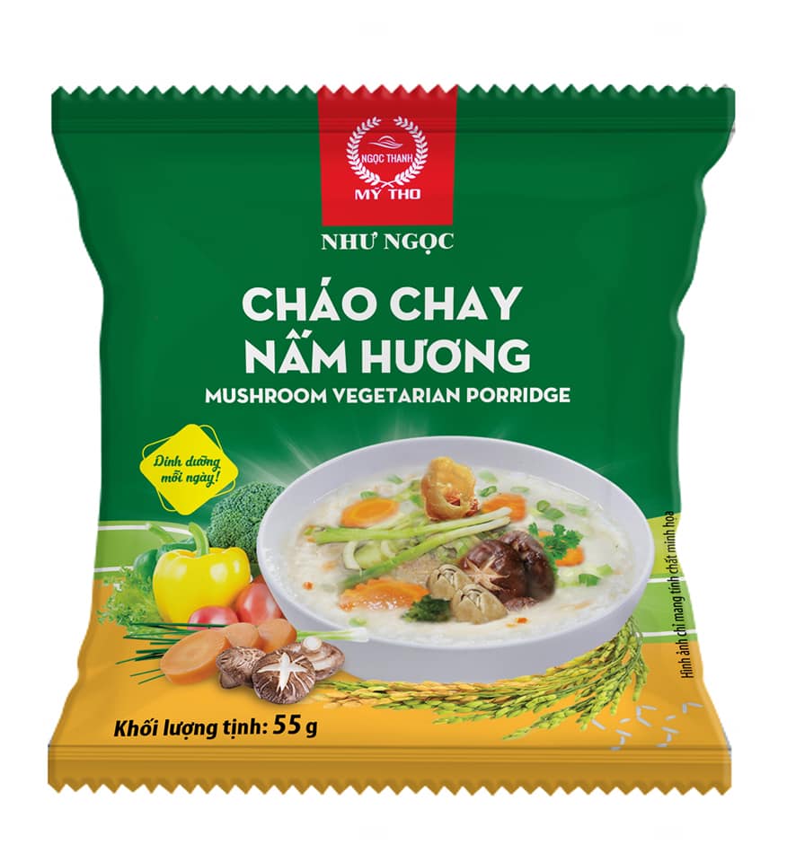 Cháo chay nấm hương Như Ngọc 55G [ SET 10 GÓI ]😍NGON NHƯ CHÁO THẬT😍