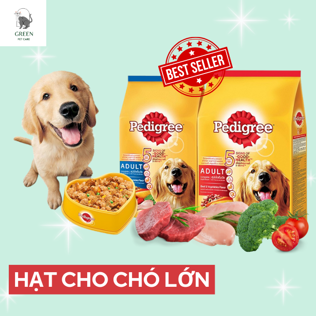 Thức ăn hạt cho chó lớn Pedigree đủ vị - Túi 500gr/1.5kg