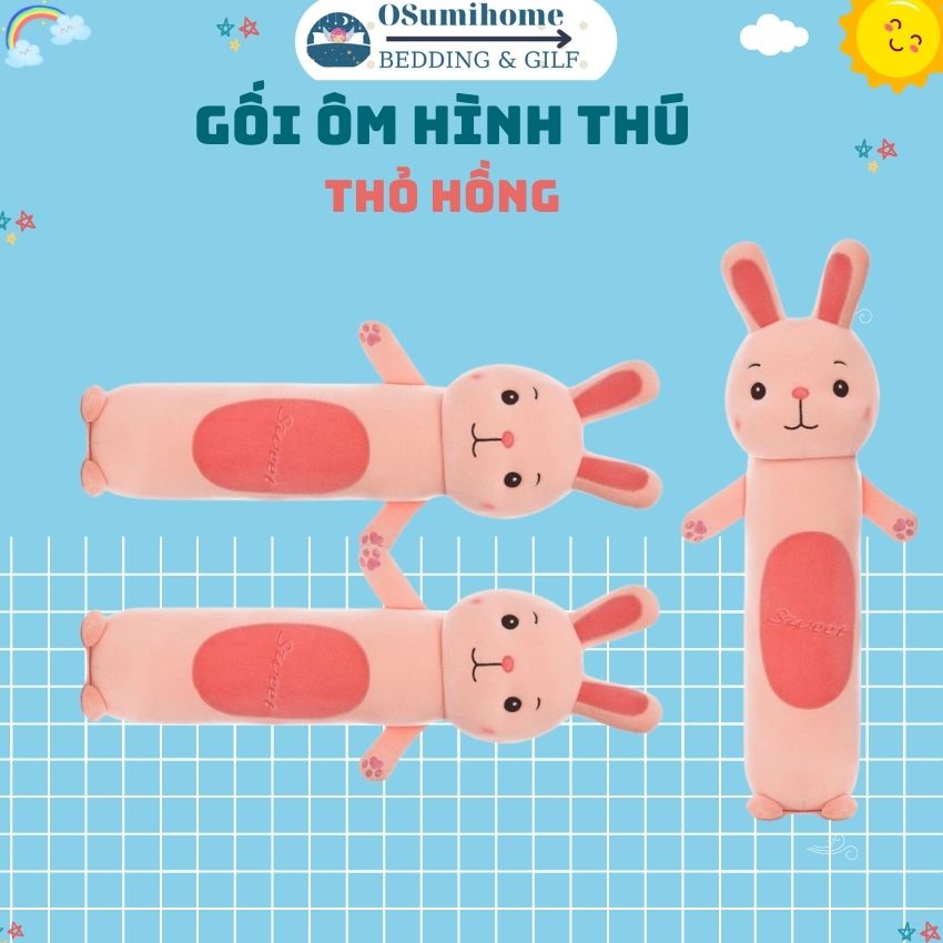 Gấu bông hình thú, gấu bông cho trẻ em hình dáng thỏ hống đáng yêu.