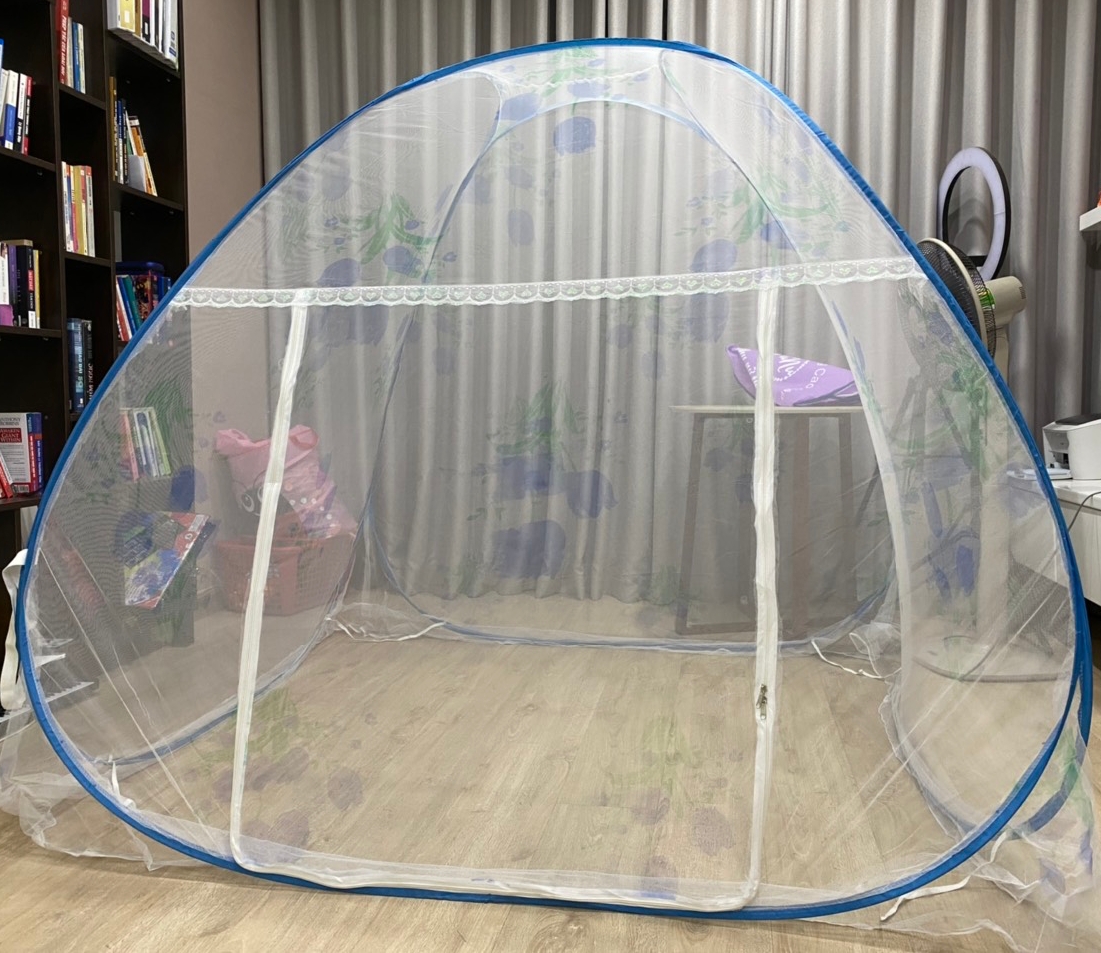 Màn chụp gia đình, màn chụp tự bung, 1m8x2m, màn chụp chống muỗi tiện dụng - hàng việt nam