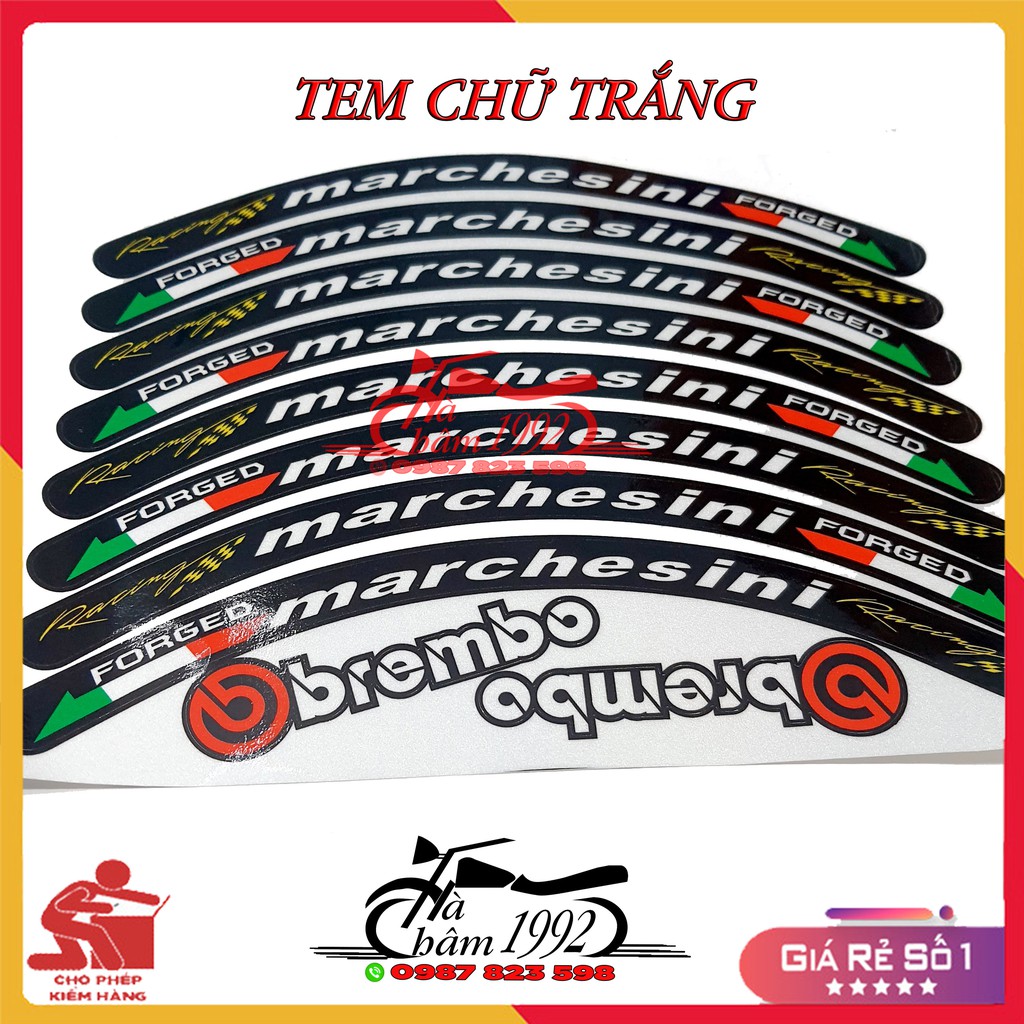 Tem Dán Vành (Mâm) Xe 3M Phản Quang MARCHESINI