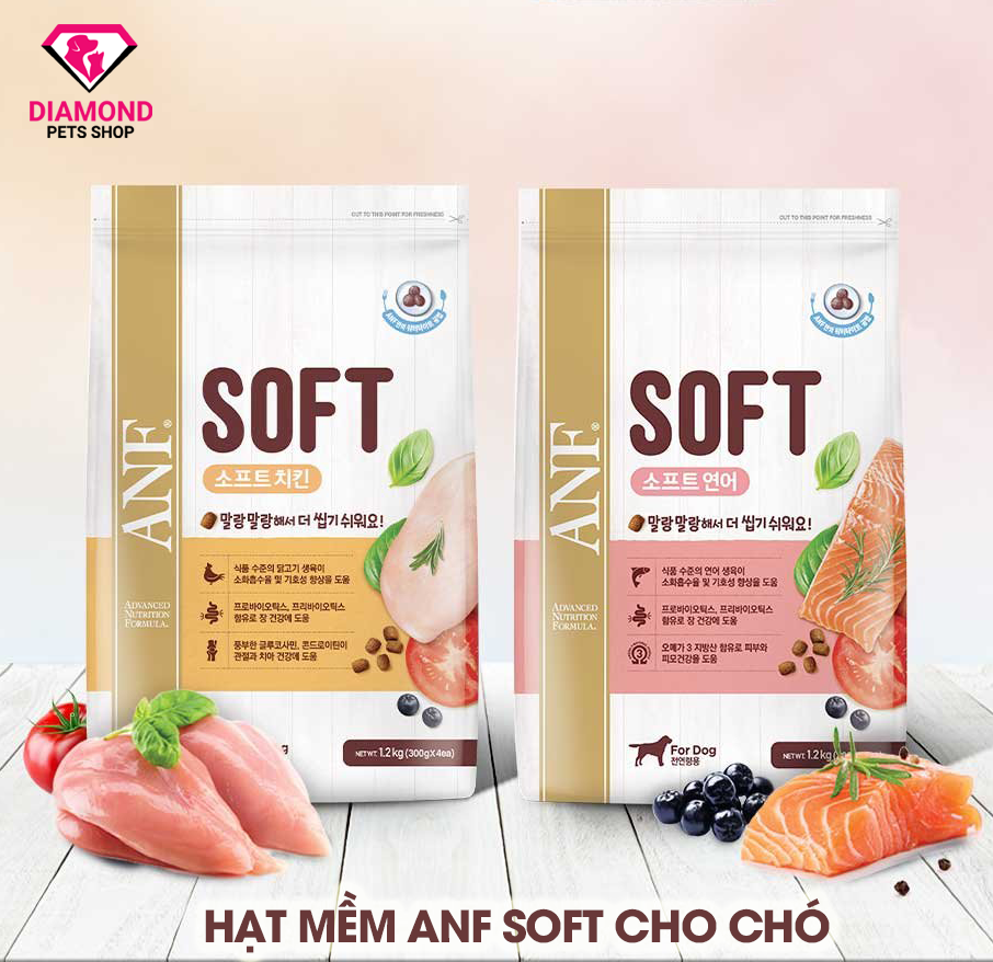 Thức ăn hạt mềm cho chó anf soft