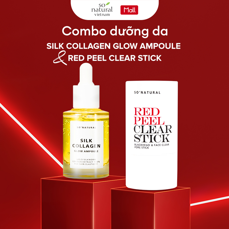 Combo Dưỡng Da Red Peel Clear Stick Và Silk Collagen Ampoule