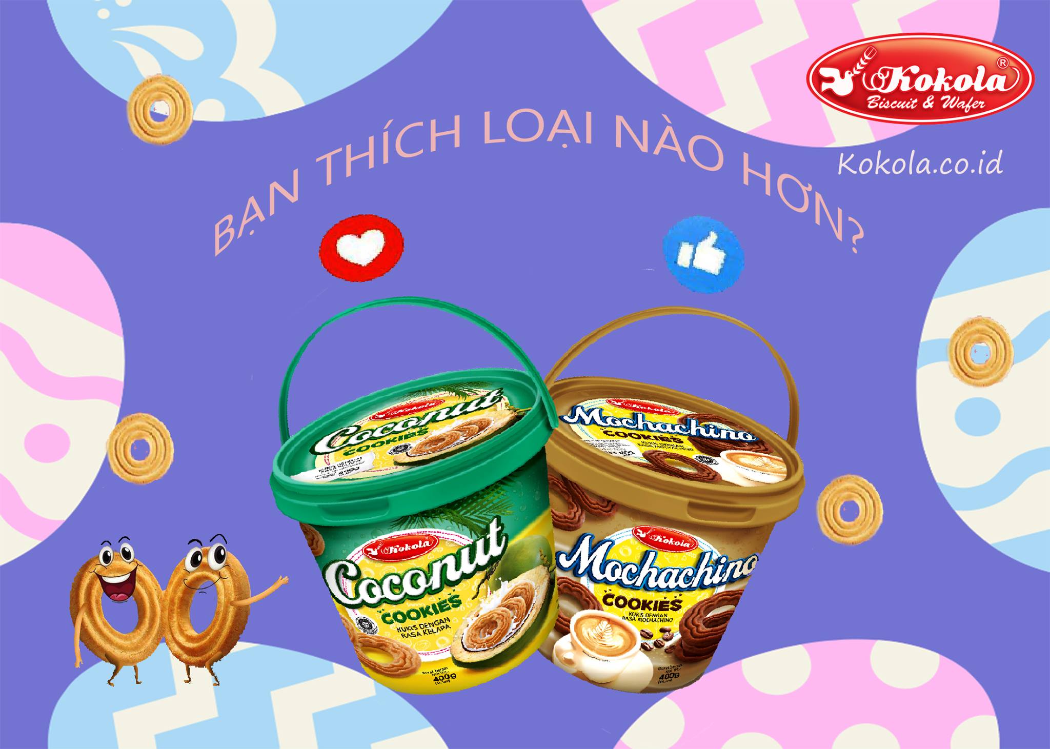 [HCM]COMBO 02 hộp - BÁNH QUY XÔ KOKOLA (400G)