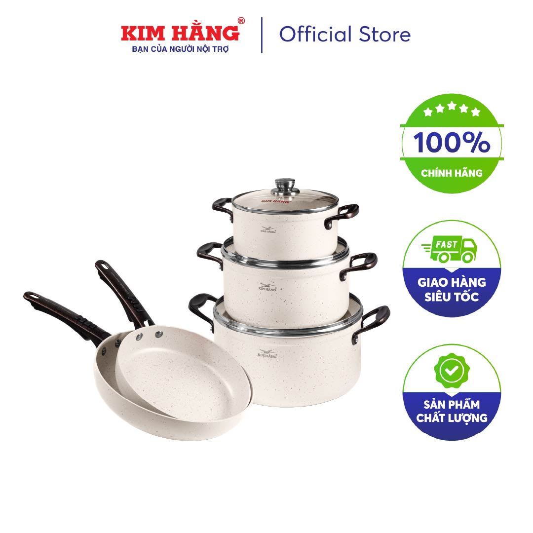 Bộ Combo 5 Nồi Chảo chống dính Ceramic Kim Hằng