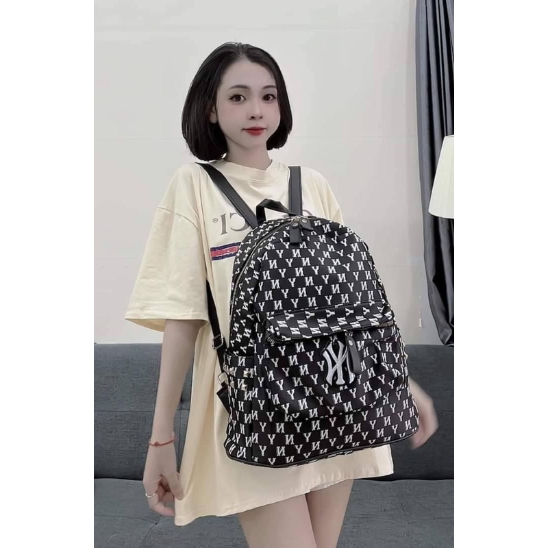 Balo unisex cặp đi học ba lô ny thêu siêu hot giá rẻ
