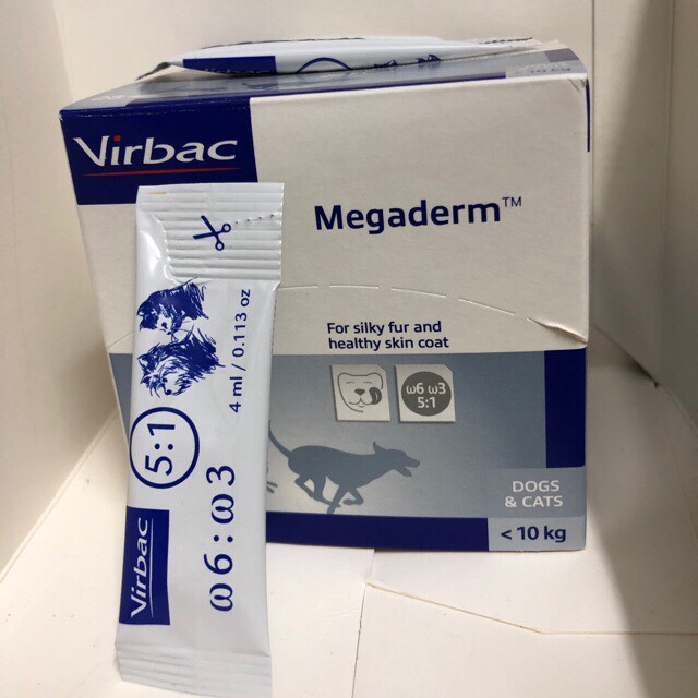 Gel dưỡng lông mượt da cho chó mèo - megaderm Virbac